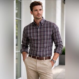 Brooks Brothers Shirt Mens Braemar Tartans Milano Plaid USA Cotton Cashmere S